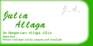 julia allaga business card